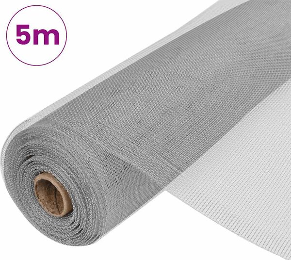 Síť proti hmyzu hliník 100 x 500 cm stříbrná 141157