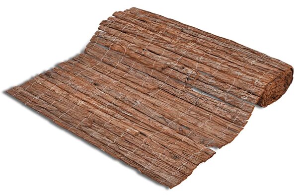 Zahradní plot z kůry 400 x 100 cm 141604