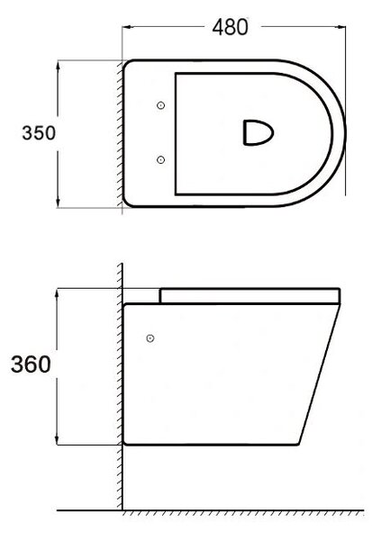 Mexen RICO Rimless, závěsná WC mísa se sedátkem + bidet, bílá, 30724000+35724800