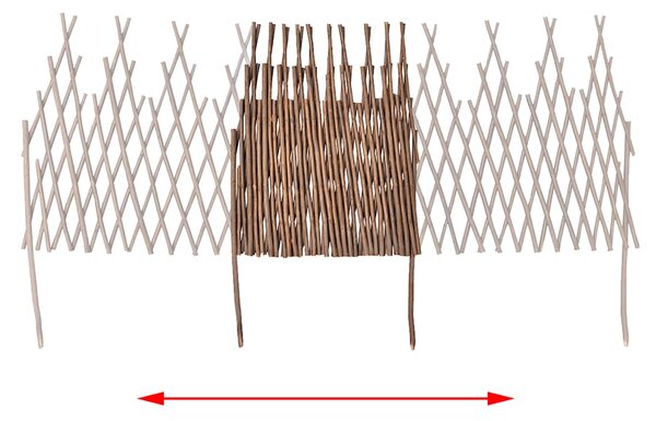 Vrbový plot s mřížovím 5 ks 170 x 37 cm 141620