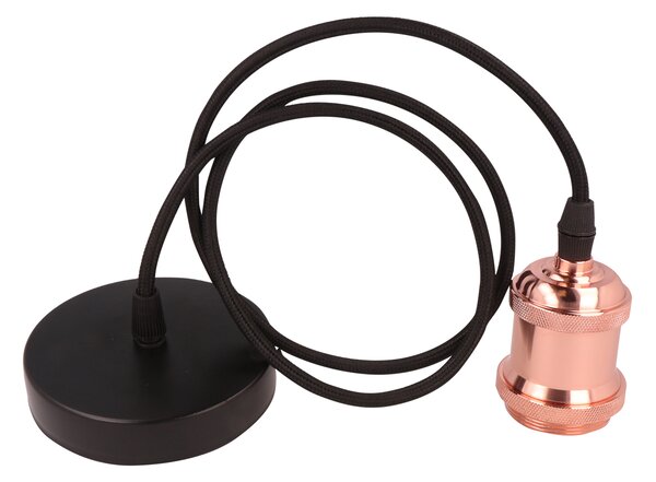 HADEX Bronx Kabel s retro objímkou, měděná/růžová barva