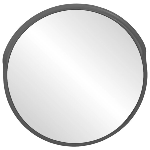 Dopravní vypouklé zrcadlo PC plast černé 30 cm venkovní 141679