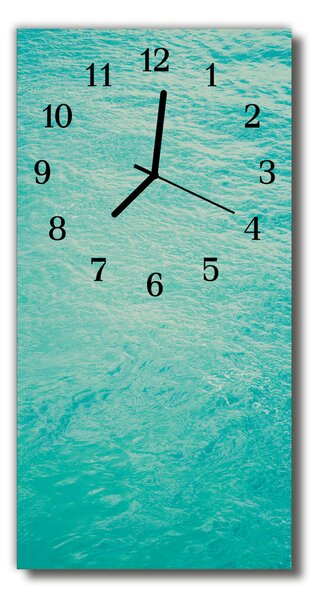 Skleněné hodiny vertikální Příroda Vodní moře modrá 30x60 cm