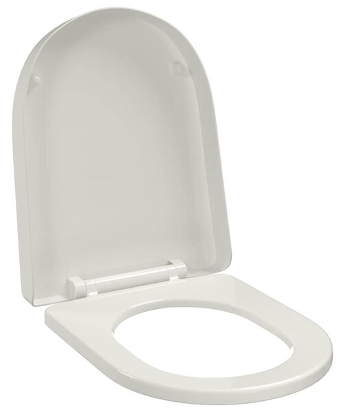Bílé WC sedátko s pomalým sklápěním čtvercové 141763