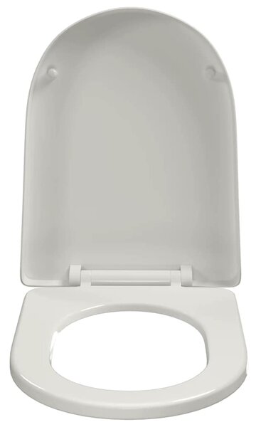 Bílé WC sedátko s pomalým sklápěním čtvercové 141763