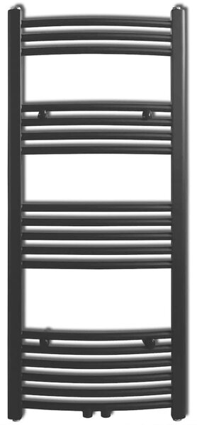 Černý žebříkový radiátor obloukový ústřední topení 500 x 1 160 mm 141915