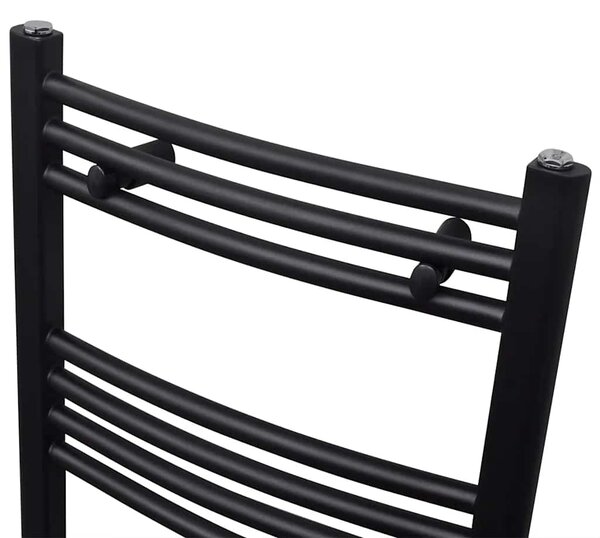 Černý žebříkový radiátor obloukový ústřední topení 500 x 1 160 mm 141915