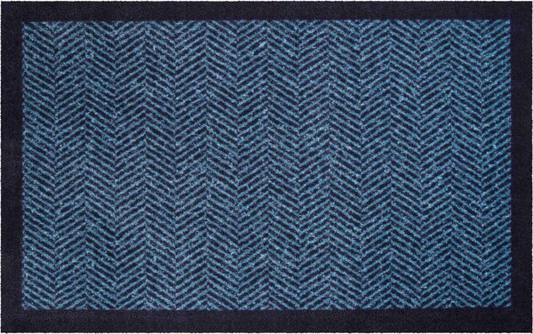 GRUND Rohožka do domácnosti HERRINGBONE modrá Rozměr: 75x120 cm