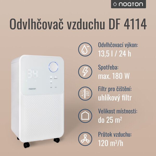 Noaton DF 4114, odvlhčovač a čistička vzduchu (Použitý, Záruka 21 měsíců)