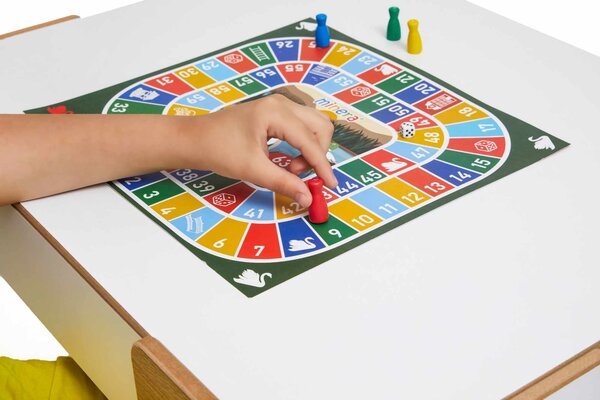 Dětský stolek Pidili 2 (bílá + naturální). Akce -20%