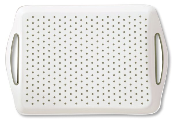 Servírovací protiskluzový tác 45,5 x 32 cm, plastový, bílý KESPER 77200