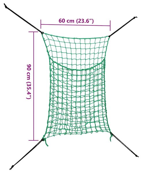 Sítě na seno 2 ks obdélníkové 0,9 x 1 m PP 142133