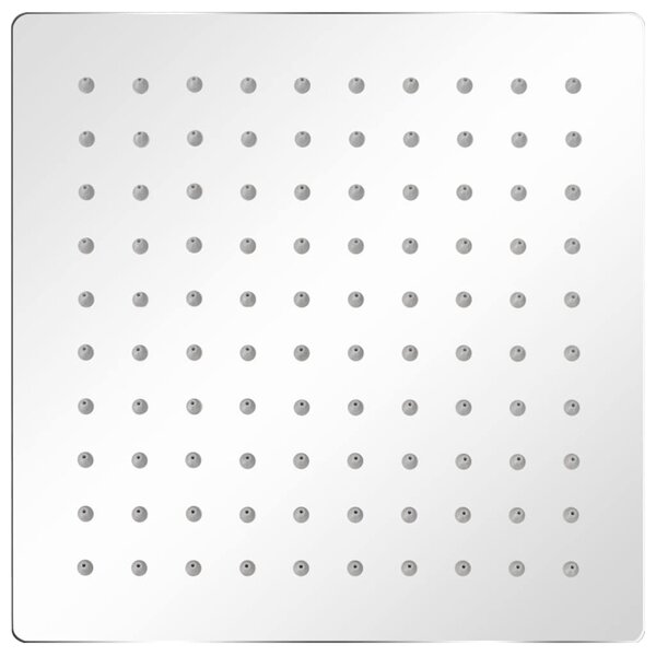 Dešťová sprchová hlavice nerezová ocel 20 x 20 cm čtvercová 142159