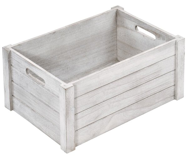 Úložný box 40,5 x 30,5 x 20 cm, topolová překližka, antická bílá KESPER 66452