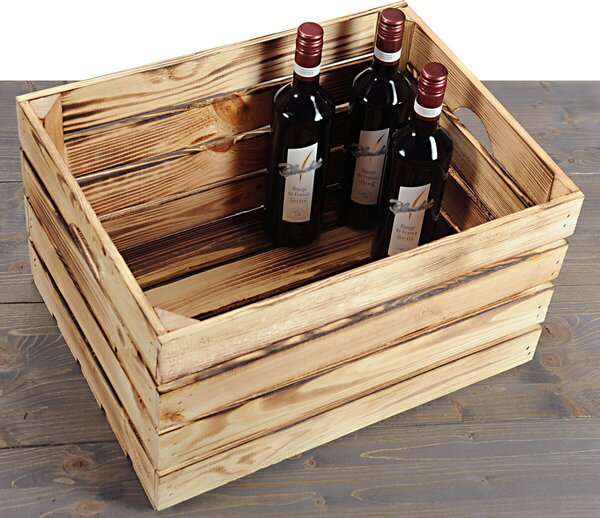 Úložný stohovatelný box 47 x 36 x 28 cm, borovicové dřevo KESPER 69250