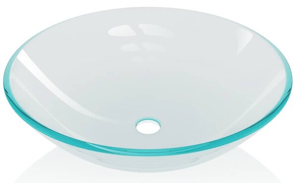 Umyvadlo z tvrzeného skla 42 cm transparentní 142229
