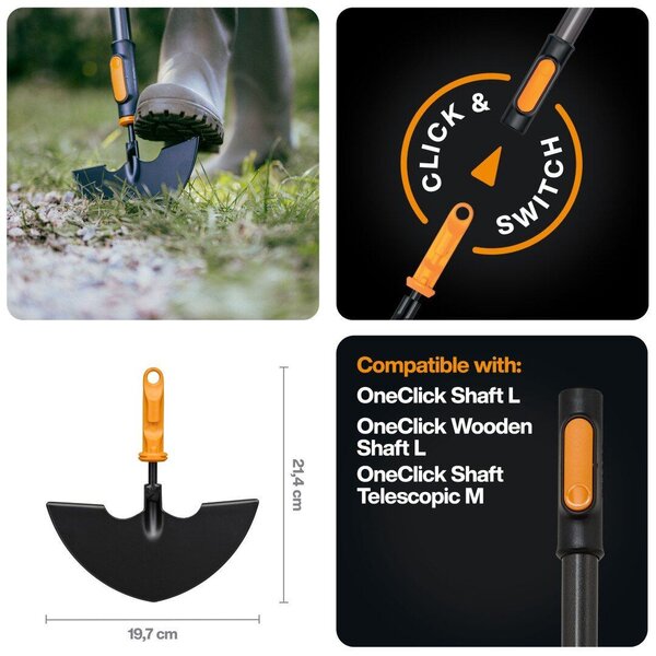 OneClick Nůž na okraje trávníku, kovový FISKARS 1080689