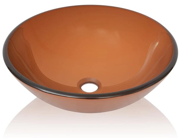 Umyvadlo z tvrzeného skla 42 cm hnědé 142232
