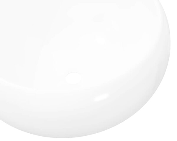 Umyvadlo kulaté keramické bílé 40 x 15 cm 142340