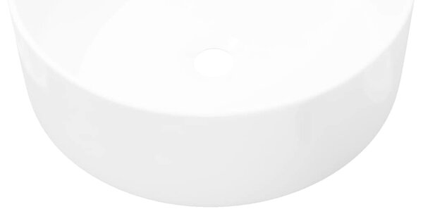 Umyvadlo kulaté keramické bílé 40x15 cm 142342