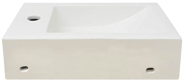 Umyvadlo otvor na baterii obdélníkové keramické bílé 46x25,5x12cm 142343