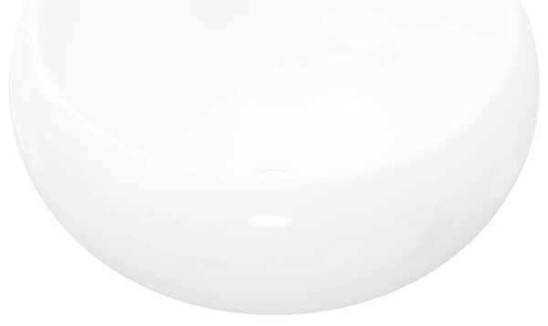 Umyvadlo kulaté keramické bílé 40 x 15 cm 142340