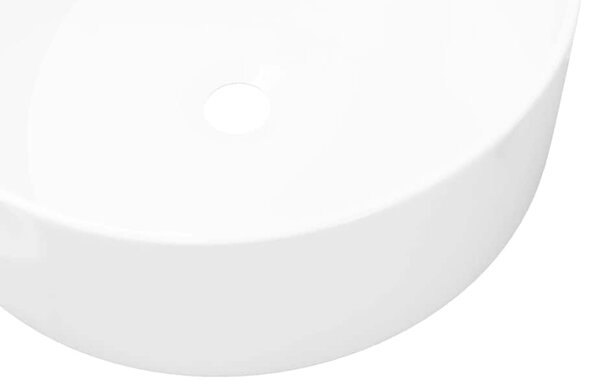 Umyvadlo kulaté keramické bílé 40x15 cm 142342