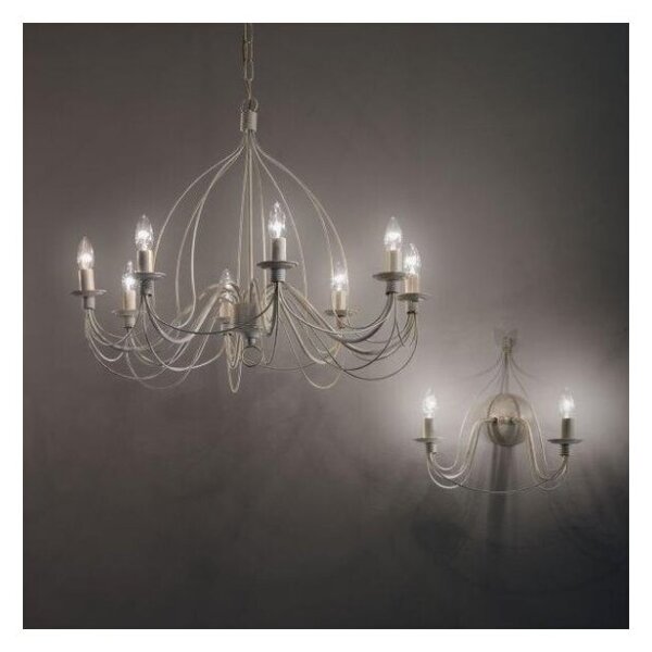 Závěsné svítidlo / Luster Ideal lux 005898 CORTE SP8 BIANCO ANTICO 8xE14 40W