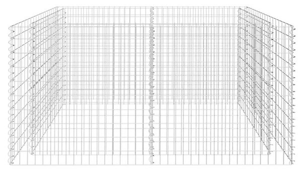 Gabionový vyvýšený záhon ocel 180 x 90 x 100 cm stříbrný 142366