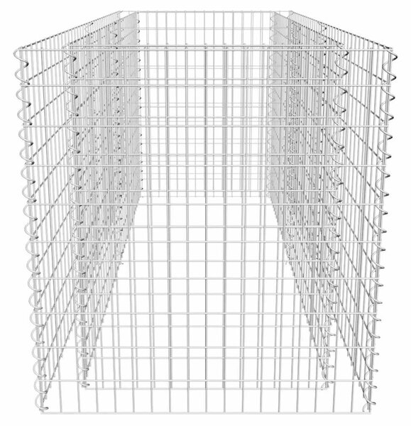 Gabionový vyvýšený záhon ocel 180 x 90 x 100 cm stříbrný 142366