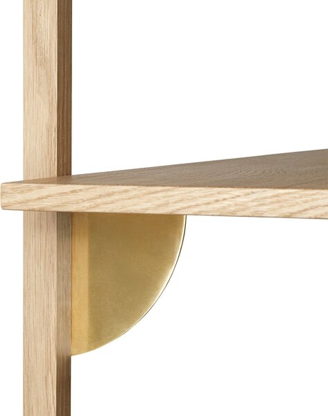 FERM LIVING Police Sector Single, Narrow, Natural Oak, Černá
