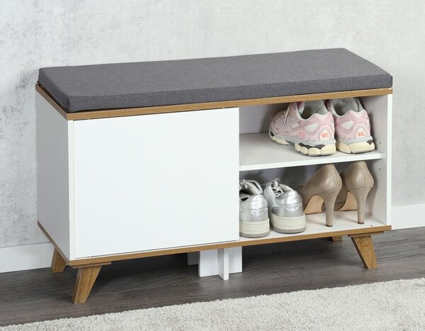 Botník s podsedákem 77 x 30 x 48 cm, bílý KESPER 15942