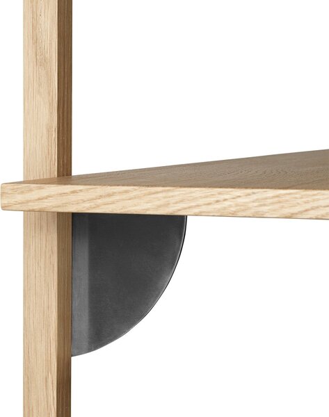 FERM LIVING Police Sector Single, Narrow, Natural Oak, Černá