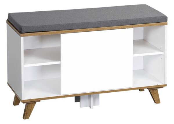 Botník s podsedákem 77 x 30 x 48 cm, bílý KESPER 15942