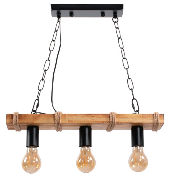 Toolight BOHO LINE, 3-bodové závěsné svítidlo 3xE27 APP1319-3CP, hnědá-černá, OSW-02461