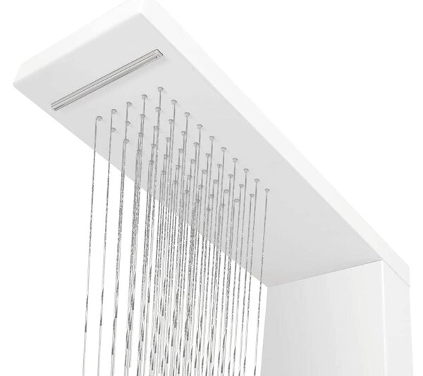 Sprchový panel set hliníkový matný bílý 142372
