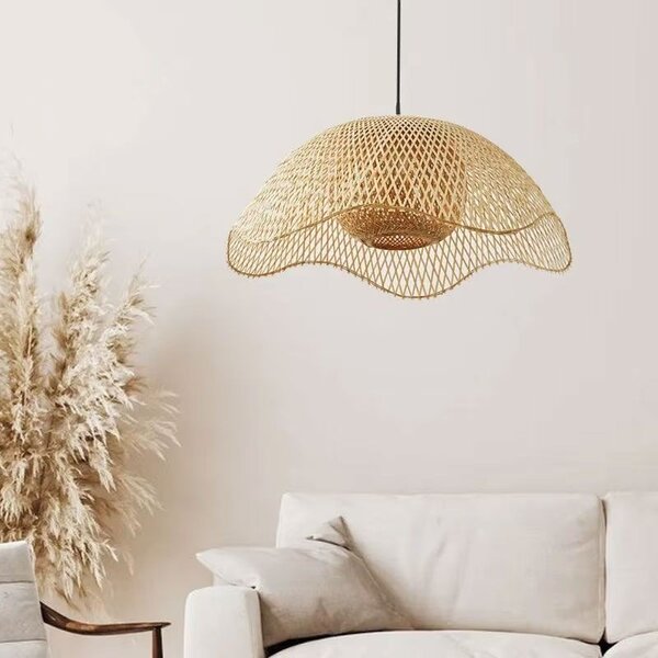 Toolight Natural, závěsné svítidlo 1xE27 APP1633-1CP, černá-hnědá, OSW-05105