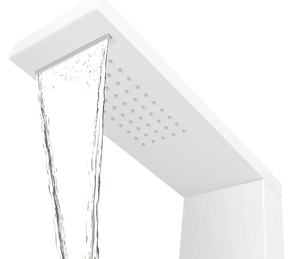 Sprchový panel set hliníkový matný bílý 142372