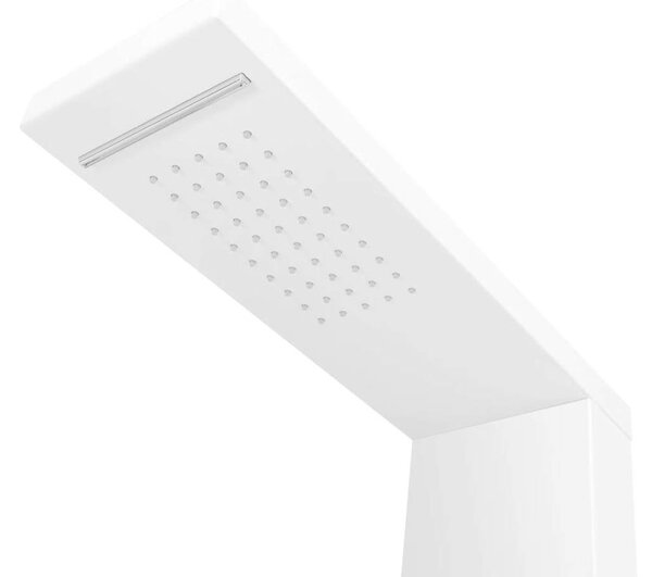 Sprchový panel set hliníkový matný bílý 142372