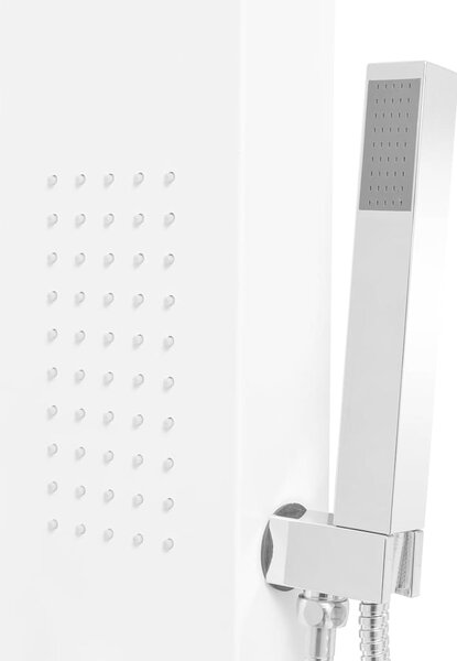 Sprchový panel set hliníkový matný bílý 142372