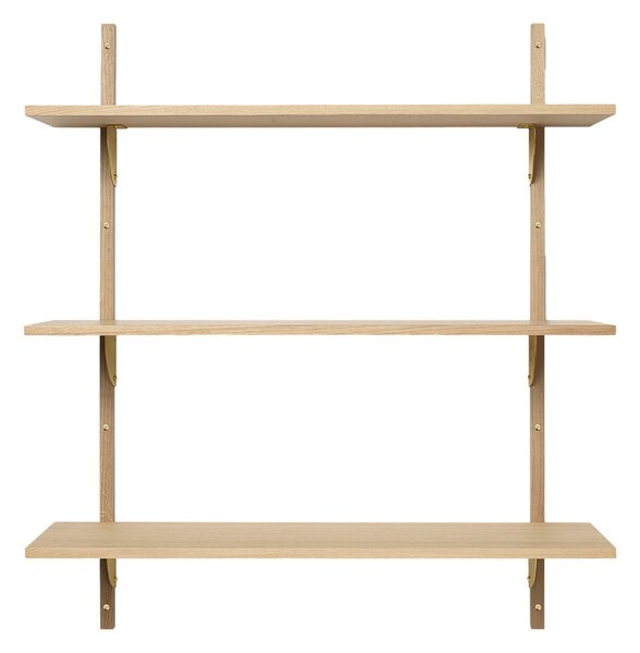 FERM LIVING Police Sector Tripple, Wide, Natural Oak, Černá