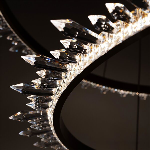 Toolight Závěsné designové osvětlení CRYSTAL LED + dálkové ovládání APP1609-3C Gold