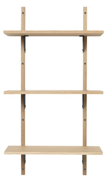FERM LIVING Police Sector Tripple, Narrow, Natural Oak, Mosaz