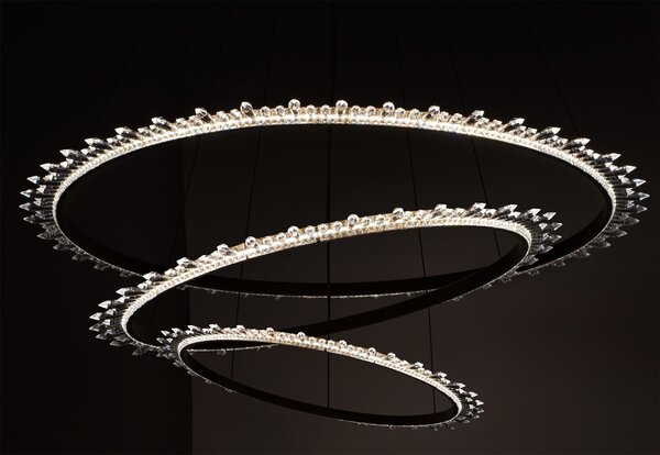 Toolight Závěsné designové osvětlení CRYSTAL LED + dálkové ovládání APP1609-3C Gold