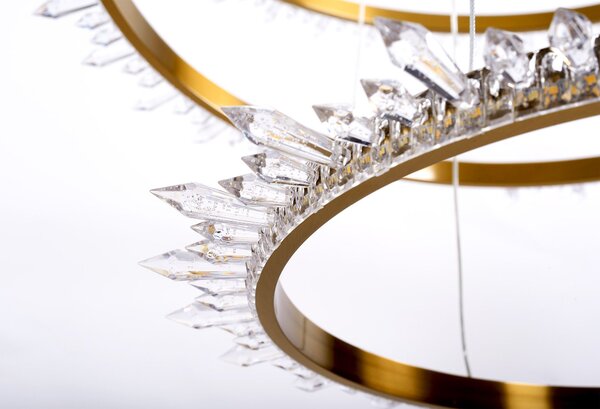 Toolight Závěsné designové osvětlení CRYSTAL LED + dálkové ovládání APP1609-3C Gold