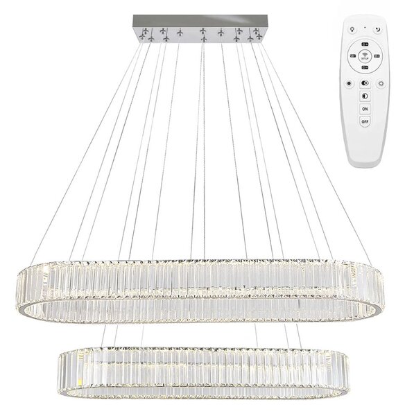 Toolight Toolight, LED stropní svítidlo 100x39 cm, 72W, APP1546-CP2, chromová, OSW-05475