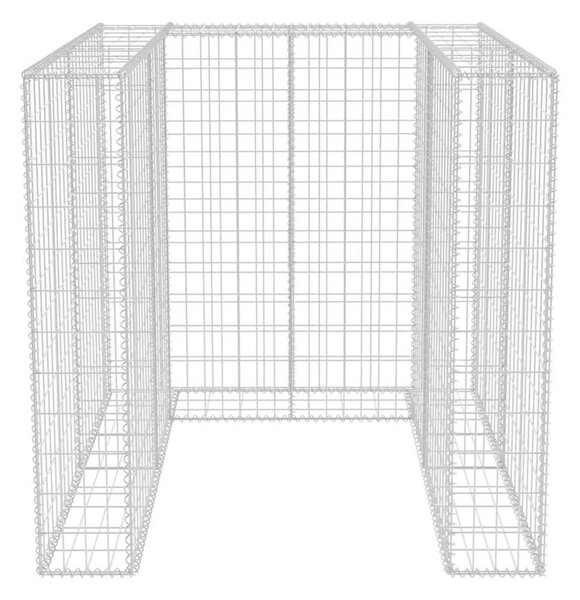 Gabionová zástěna pro 1 popelnici ocelová 110 x 100 x 120 cm 142558