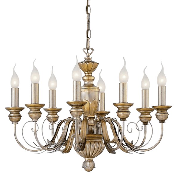 Závěsné svítidlo / Luster Ideal lux 020839 FIRENZE SP8 8xE14 40W antická zlatá