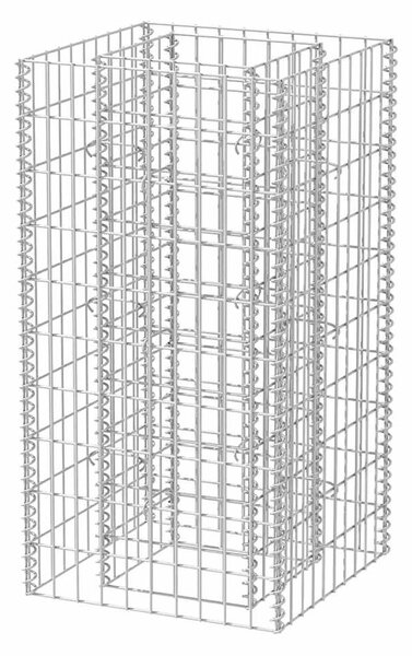 Gabionový vyvýšený záhon ocel 50 x 50 x 100 cm 142557