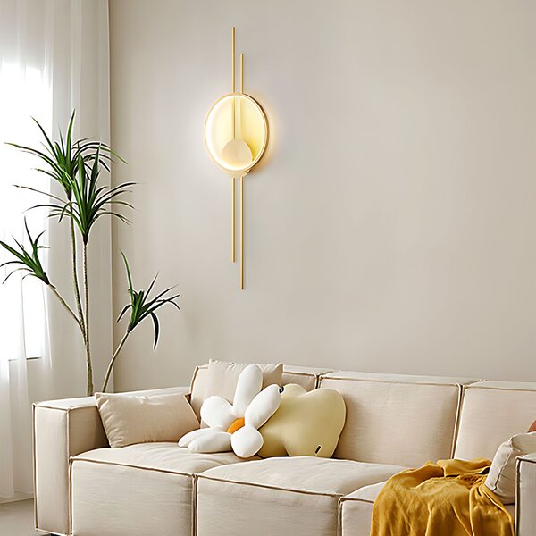 Toolight Toolight, LED nástěnné svítidlo 10W, 4000K, 500lm, APP1781-W, zlatá matná, OSW-06352